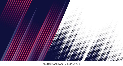 Blue Dot Gradient Banner. blue color pattern gradient grunge texture background. Dots pop art comics sport style vector illustration.