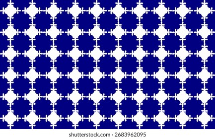Bloque de luis de punto azul, patrón de piso de azulejos, patrón geométrico inconsútil en azul de dos tonos. tablero de ajedrez de flor azul, tablero de ajedrez inconsútil Repita el diseño del patrón para la impresión de la tela