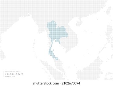 A blue dot map centered on Thailand.