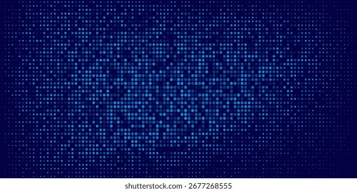 Blue Dot Paint Background. Round Event Texture. Orange Falling Circle. Yellow Top Confetti Illustration.