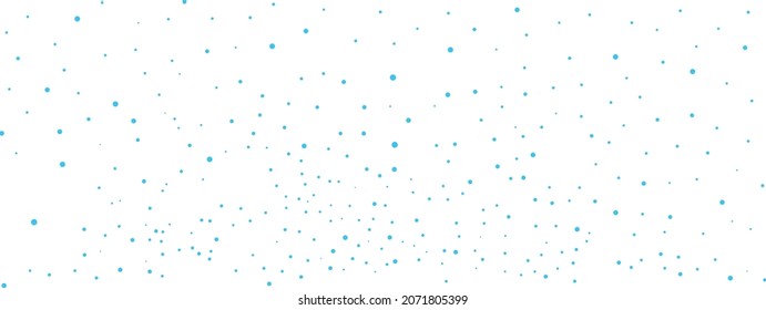 Blue Dot Pattern. Falling Snow. Winter Background