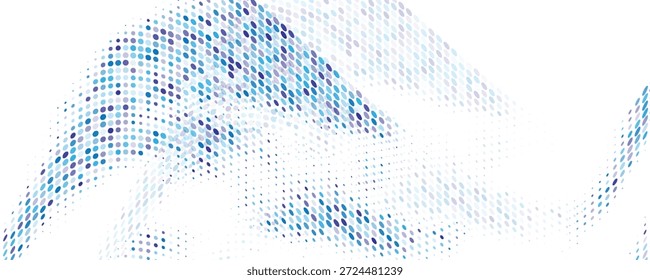 Padrão de pontos azuis em fundo branco. Padrão de ponto reto para fundo e modelo de papel de parede. Simples clássico polka linhas de ponto com repetição de textura de listras. Fundo polka, ilustração vetorial