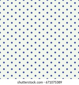Blue dot seamless vector pattern design for wallpaper