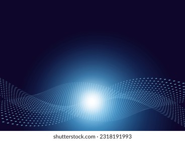 blue dot wave texture background