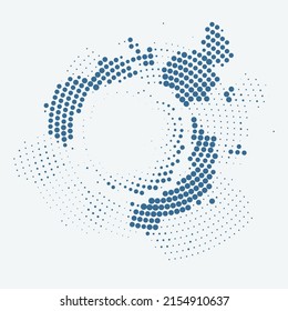 blue dot and white abstract background