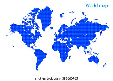 blue dot world map