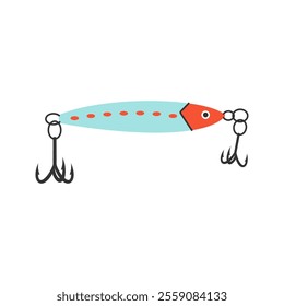 Blue Doted Fishing Lure Illustration