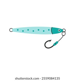 Blue Doted Fishing Lure Illustration