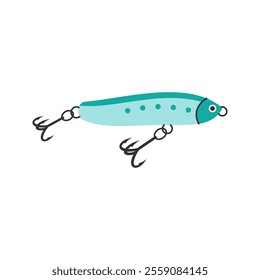 Blue Doted Fishing Lure Illustration