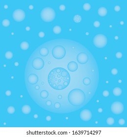 Blue dots background art design.
