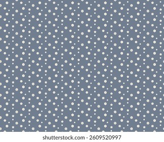 blue dots background flower pattern design.	