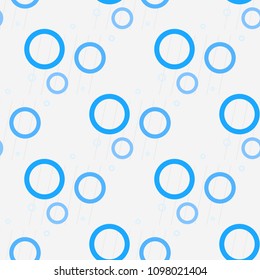 Blue dots on a white background pattern. Abstract geometric modern background. Vector illustration. Art deco style. Circle seamless pattern