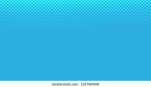 Blue dotted background. Abstract polka dot background with halftone dots design. Gradient halftone pop art retro style comic. Vector illustration for sale banner. Eps 10.