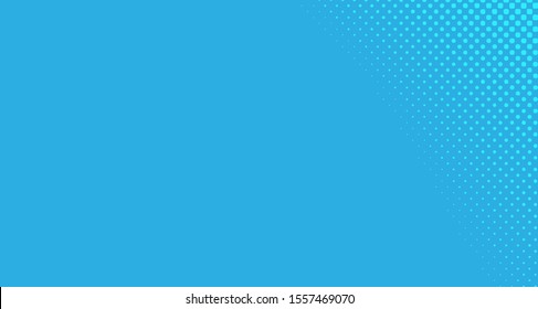 Blue dotted background. Abstract polka dot background with halftone dots design. Gradient halftone pop art retro style comic. Vector illustration for sale banner. Eps 10.