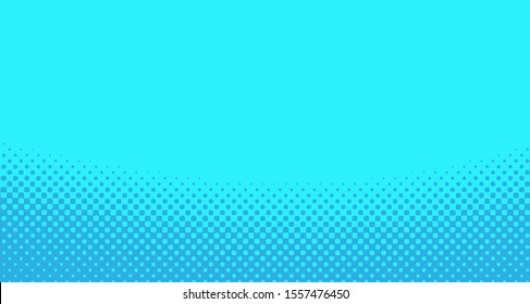 Blue dotted background. Abstract polka dot background with halftone dots design. Gradient halftone pop art retro style comic. Vector illustration for sale banner. Eps 10.