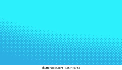 Blue dotted background. Abstract polka dot background with halftone dots design. Gradient halftone pop art retro style comic. Vector illustration for sale banner. Eps 10.