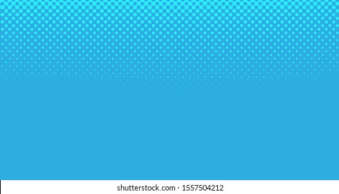 Blue dotted background. Abstract polka dot background with halftone dots design. Gradient halftone pop art retro style comic. Vector illustration for sale banner. Eps 10.