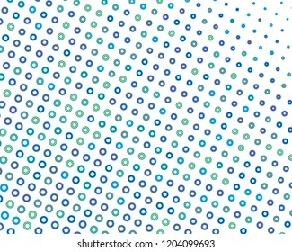 Blue dotted background. Digital gradient. Abstract backdrop with circles, point, dots. Halftone pattern. Futuristic panel Vector illustration
