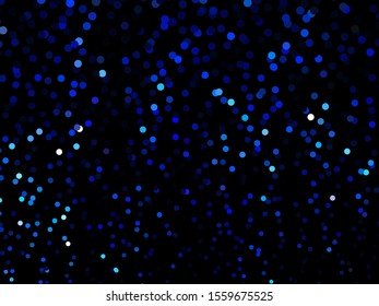 Blue dotted background, vector illustration. Digital gradient. Glowing halftone dots circle. Abstract illustration with blue roundels for decoration design. Dot texture pattern. Christmas decoration