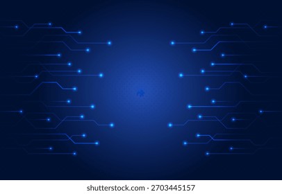 Blaue gepunktete futuristische Technologie Hintergrund Vektor Illustration Design-Vorlage