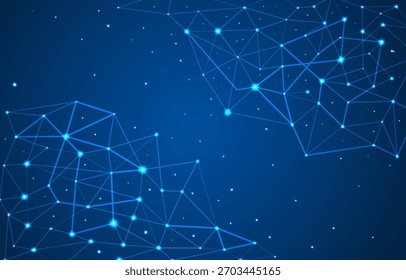 Blue Dotted Futuristic Technology Background Vector Illustration Design Template