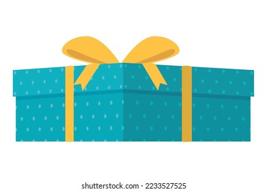 blue dotted gift box present icon