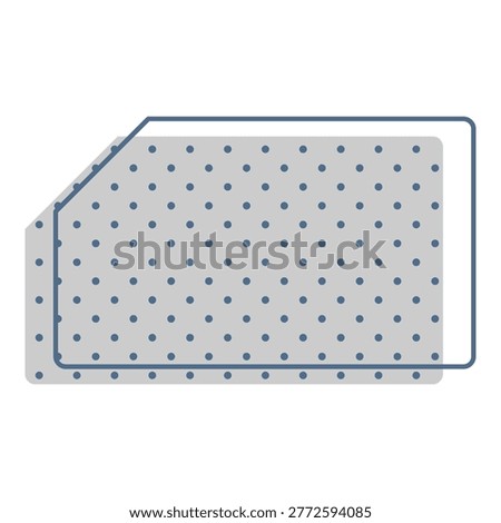 Blue dotted label frame with copy space