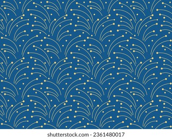 blue dotted line yellow vector pattern art abstract navy baby round background