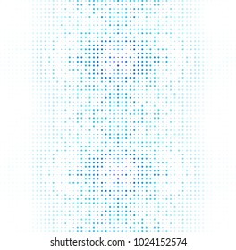 Blue dotted lines, abstract halftone background.