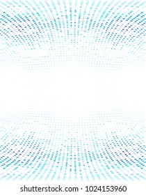 Blue dotted lines, abstract halftone and perspective background.