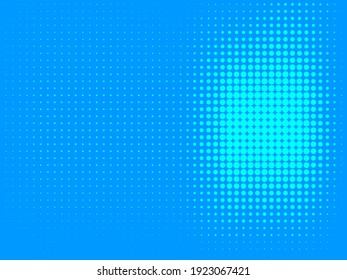 Blue dotted pattern, halftone background, Vector 