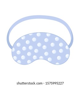 Blue dotted stylish mask for sleeping vector illustration