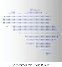 Blue dotted vector map of Belgium - Modern halftone dot pattern geographic illustration