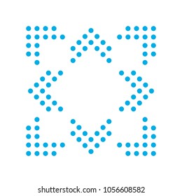 Blue double arrows in 8/eight different directions. Vector illustration, EPS10.