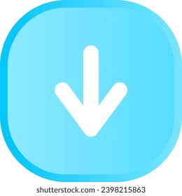 Blue Download icon, download vector, download icon vector,  vector icon, icon, vector, web, download, button, symbol, file, app, illustration, data, arrow, sign, upload, downloading, website, shape