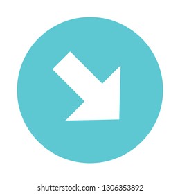 Blue Down-Right Arrow