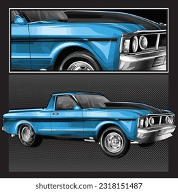 blue drag race illustration isolated in black background for poster, t-shirt, graphic design, business element and card