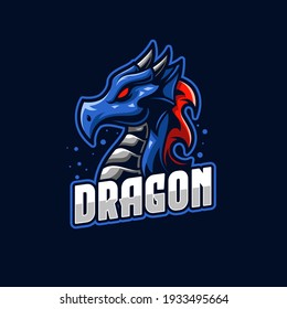 Blue Dragon E-sports Logo Template