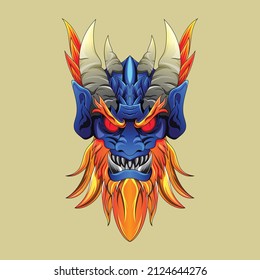 Blue Dragon head illustration available for your custom project. perfect for T-shirt, Apparel or merchandise design