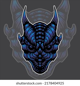 Blue Dragon Mascot Logo Design