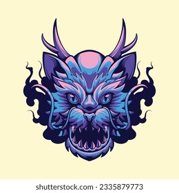 arte vectorial del Dragón Azul