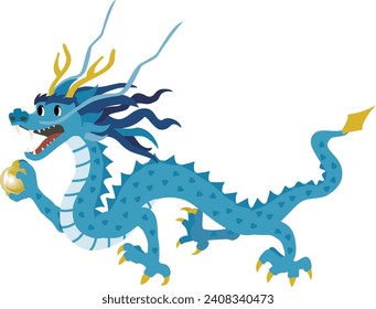 Blue dragon of the Year of the Dragon.