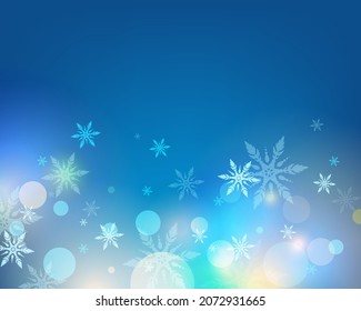 Luz del sueño azul copo de nieve galaxia cielo fondo navidad 