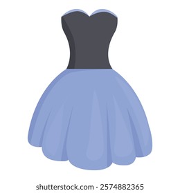 Blue dress with black corset, clothing for prom celebration event, fashion style