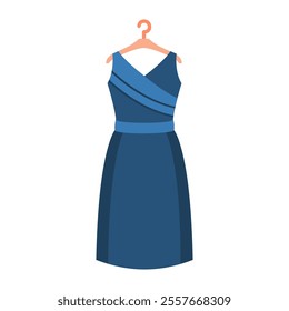 Blue Dress Vector Illustration. Good for for Event Planning.