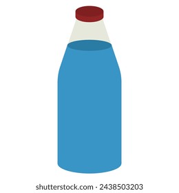 Blue drink bottle flat icon