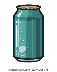 blue drink canned product isolated icon