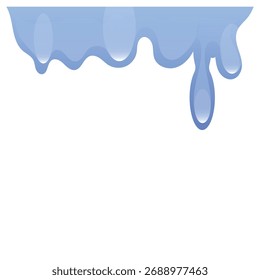 Fundo azul gotejando líquido ou gelo