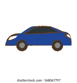 Blue drive car icon image, vector illustration