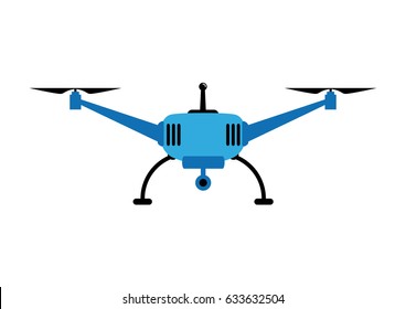 blue drone on a white background